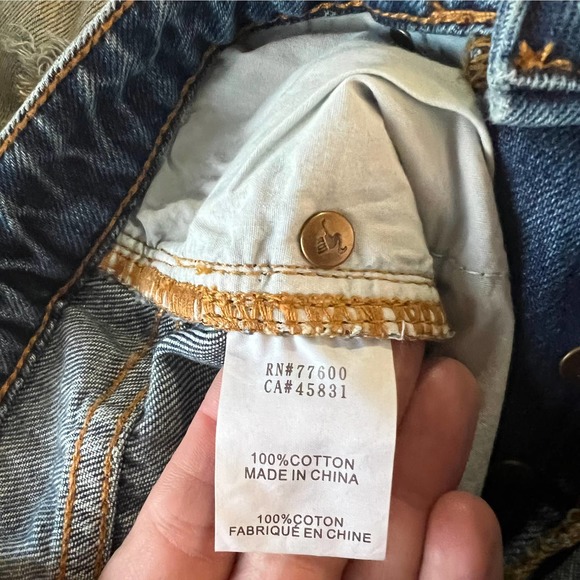 FREE PEOPLE NWT WOMEN'S 25 "THE VIRGIN LABEL" DISTRESSED SKINNY JEAN - Picture 8 of 14